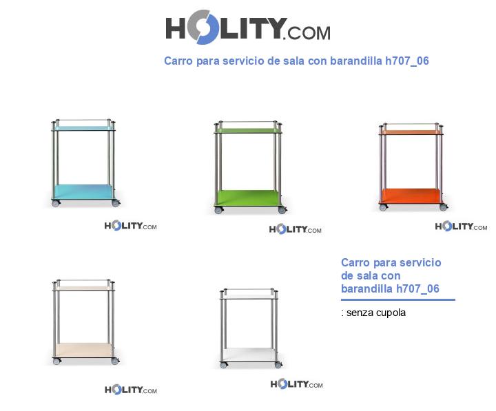 Carro para servicio de sala con barandilla h707_06