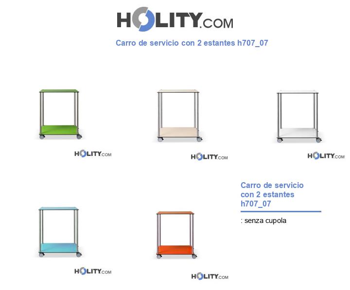 Carro de servicio con 2 estantes h707_07