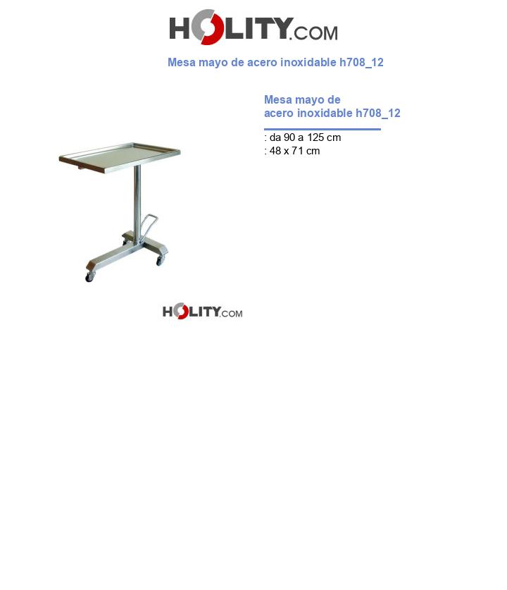 Mesa mayo de acero inoxidable h708_12