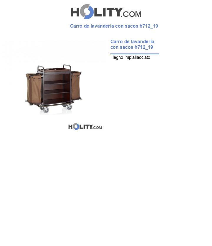 Carro de lavandería con sacos h712_19