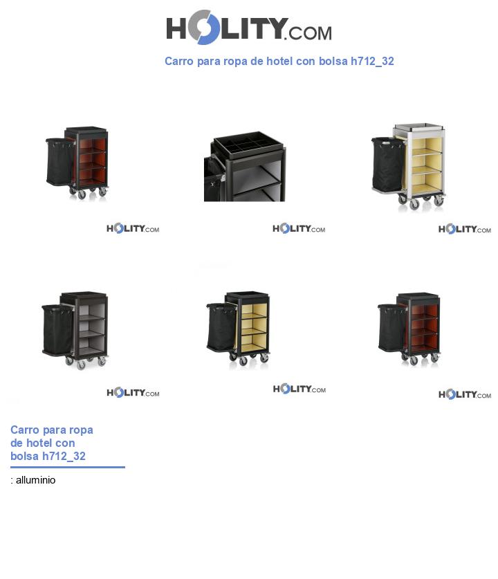Carro para ropa de hotel con bolsa h712_32