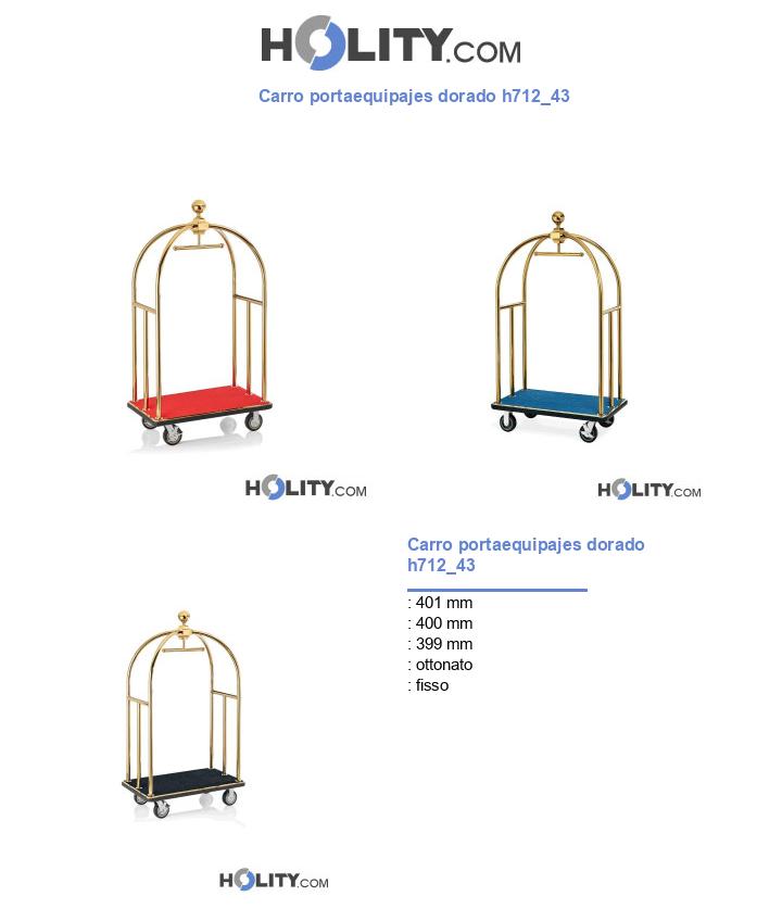 Carro portaequipajes dorado h712_43