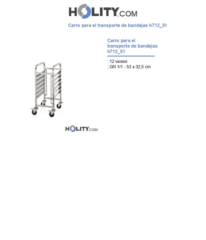 Carro para el transporte de bandejas h712_51