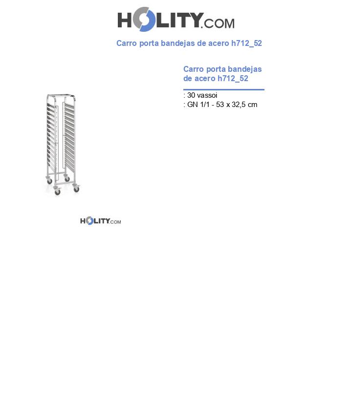 Carro porta bandejas de acero h712_52