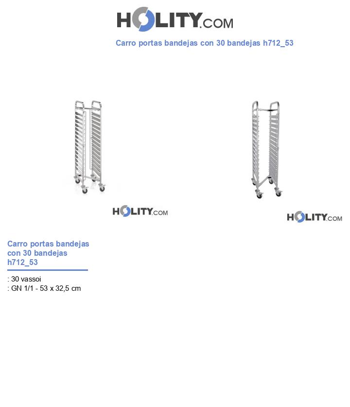 Carro portas bandejas con 30 bandejas h712_53