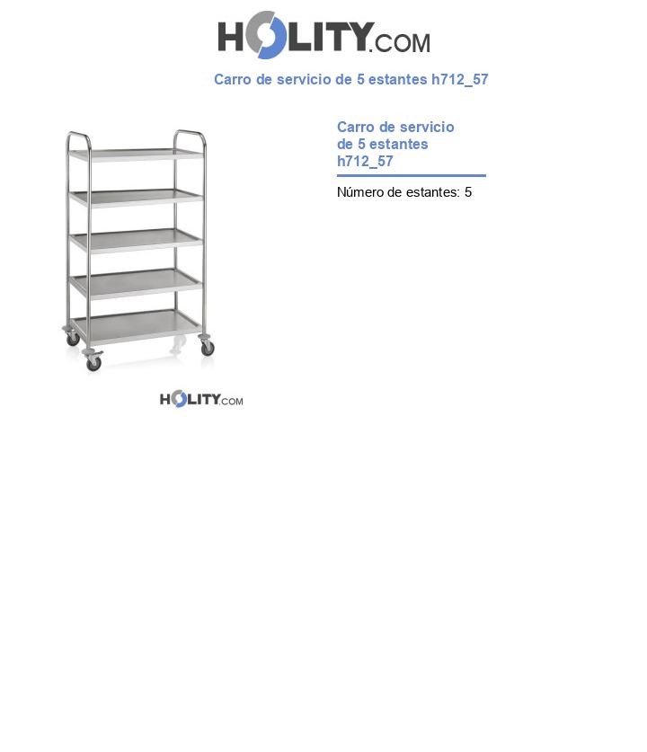 Carro de servicio de 5 estantes h712_57