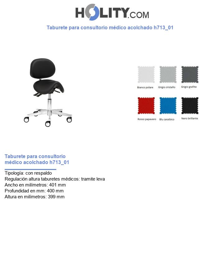 Taburete para consultorio médico acolchado h713_01