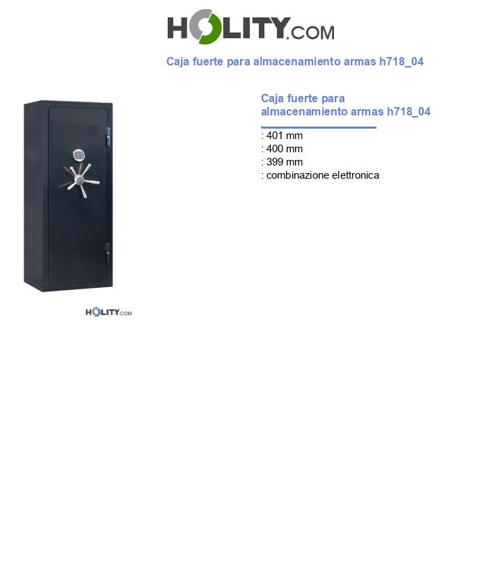 Caja fuerte para almacenamiento armas h718_04