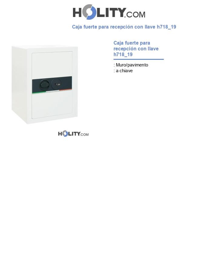 Caja fuerte para recepción con llave h718_19