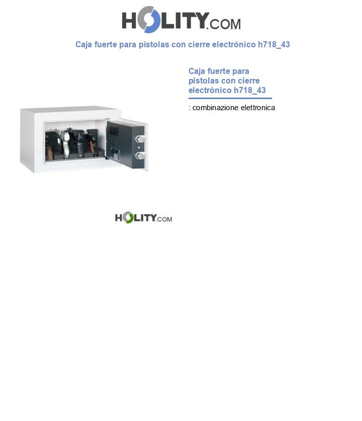 Caja fuerte para pistolas con cierre electrónico h718_43