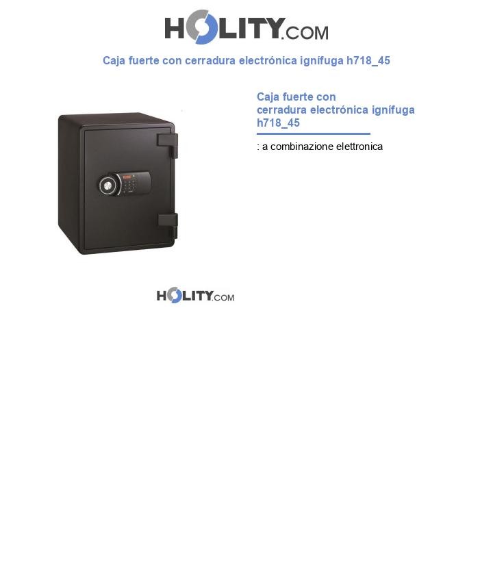 Caja fuerte con cerradura electrónica ignífuga h718_45