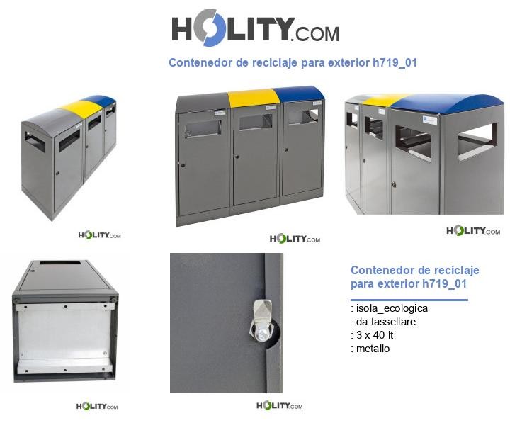 Contenedor de reciclaje para exterior h719_01