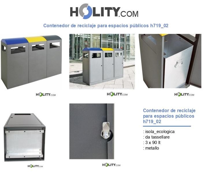 Contenedor de reciclaje para espacios públicos h719_02