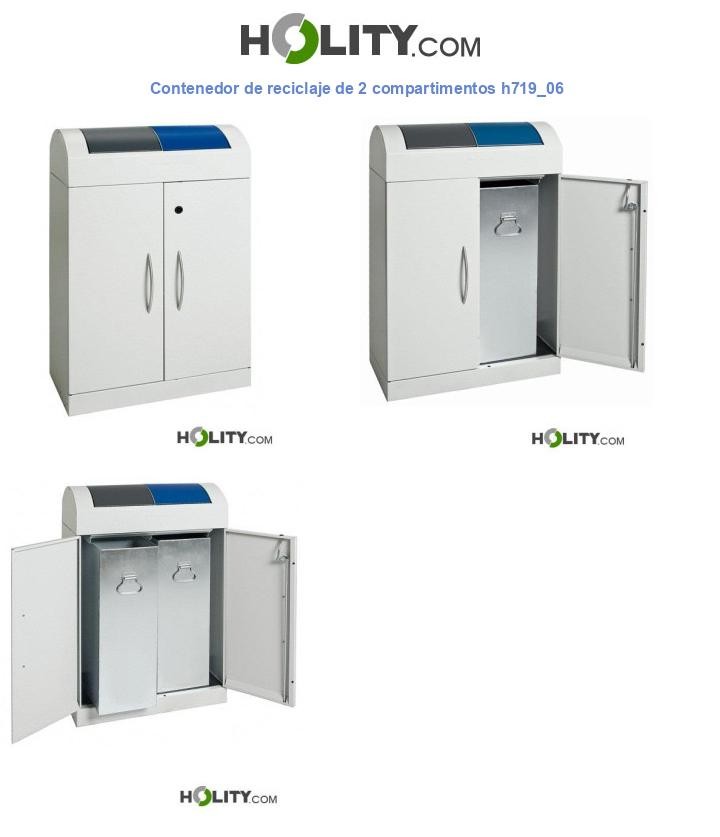 Contenedor de reciclaje de 2 compartimentos h719_06