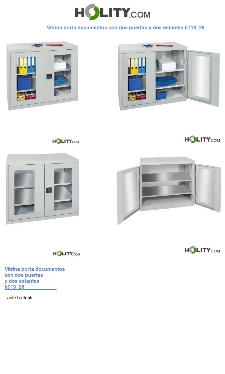 Vitrina porta documentos con dos puertas y dos estantes h719_26