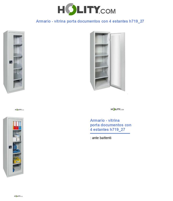 Armario - vitrina porta documentos con 4 estantes h719_27