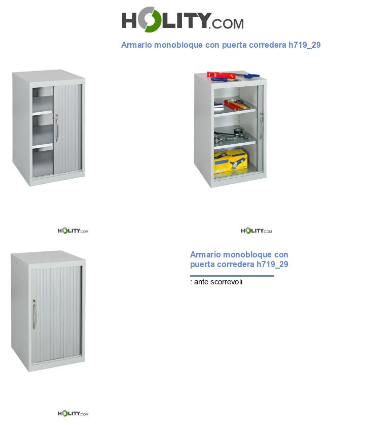 Armario monobloque con puerta corredera h719_29