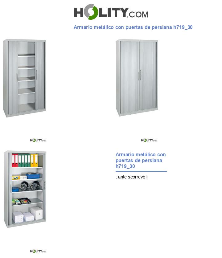 Armario metálico con puertas de persiana h719_30