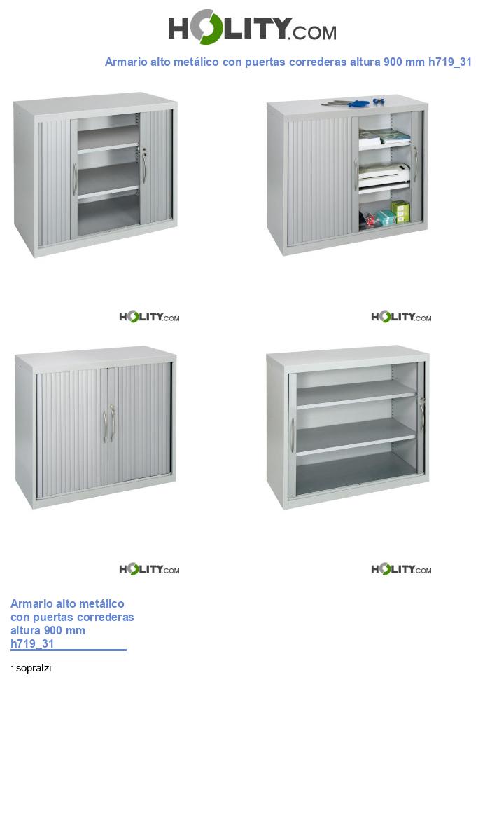 Armario alto metálico con puertas correderas altura 900 mm h719_31