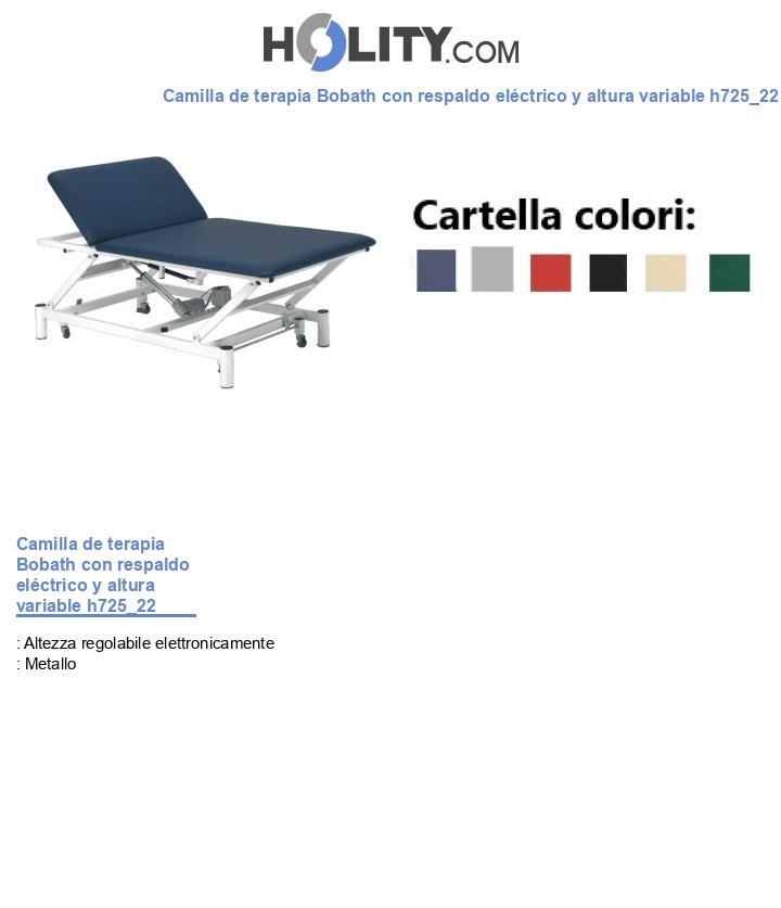 Camilla de terapia Bobath con respaldo eléctrico y altura variable h725_22