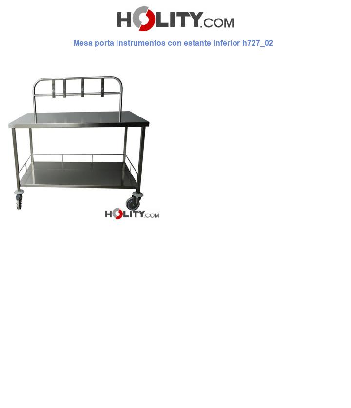Mesa porta instrumentos con estante inferior h727_02
