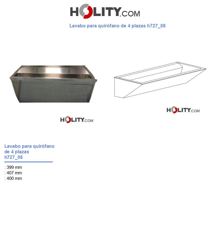 Lavabo para quirófano de 4 plazas h727_08