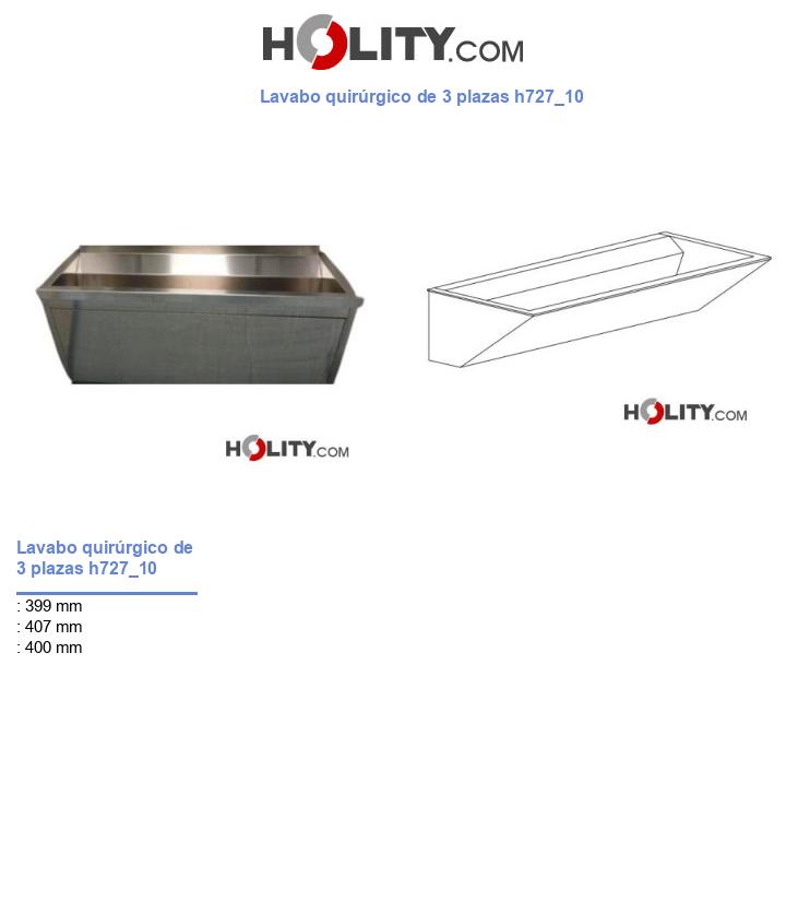 Lavabo quirúrgico de 3 plazas h727_10