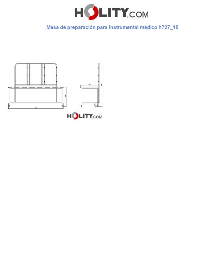 Mesa de preparación para instrumental médico h727_15