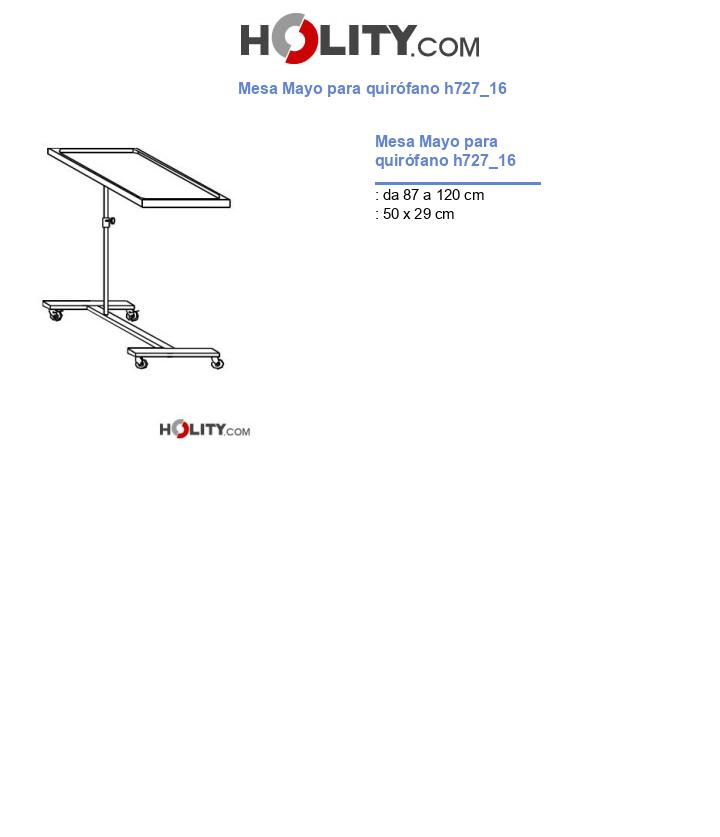 Mesa Mayo para quirófano h727_16