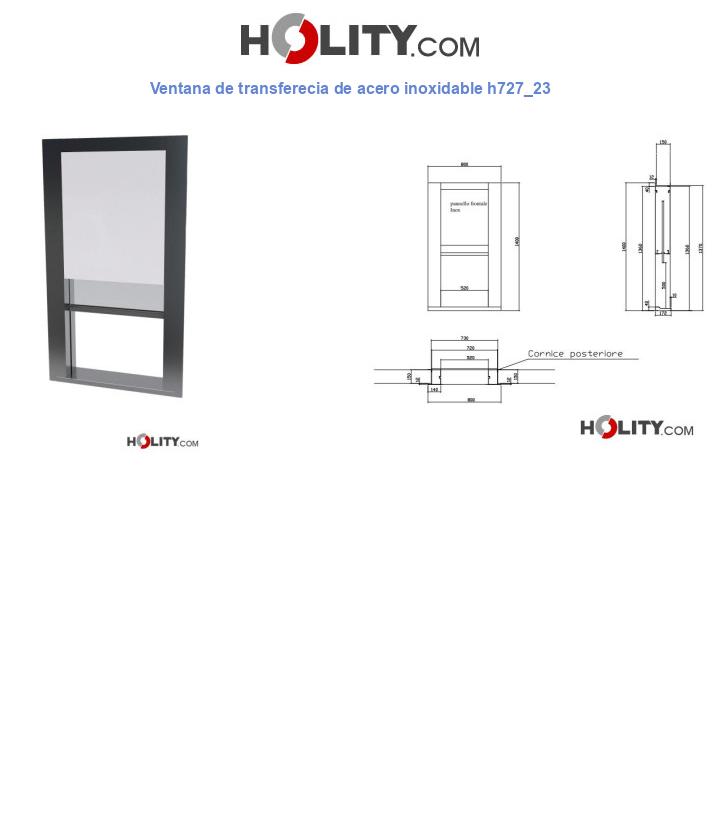 Ventana de transferecia de acero inoxidable h727_23