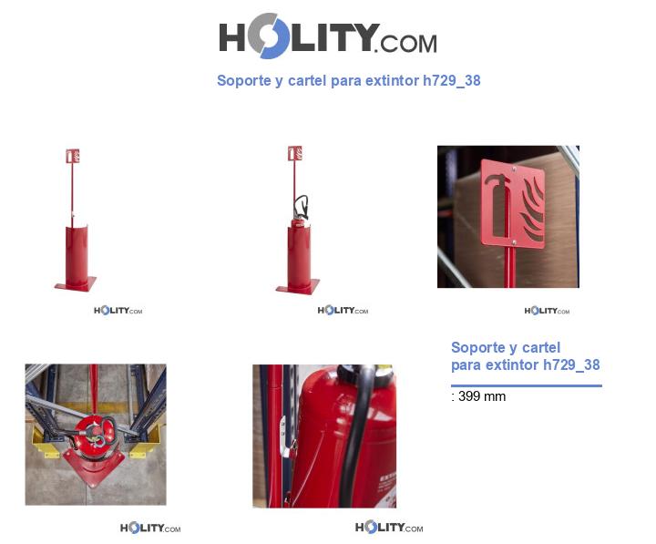 Soporte y cartel para extintor h729_38
