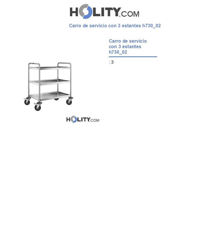 Carro de servicio con 3 estantes h730_02