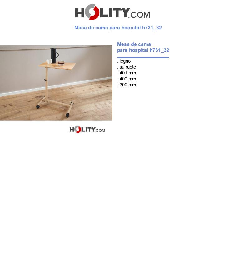 Mesa de cama para hospital h731_32