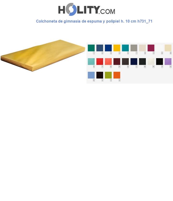 Colchoneta de gimnasia de espuma y polipiel h. 10 cm h731_71