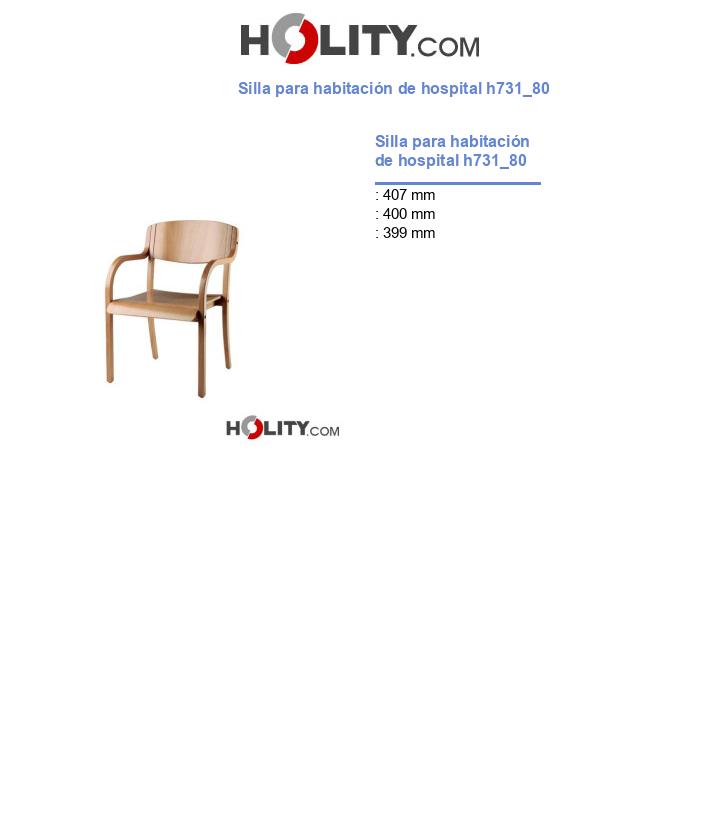 Silla para habitación de hospital h731_80