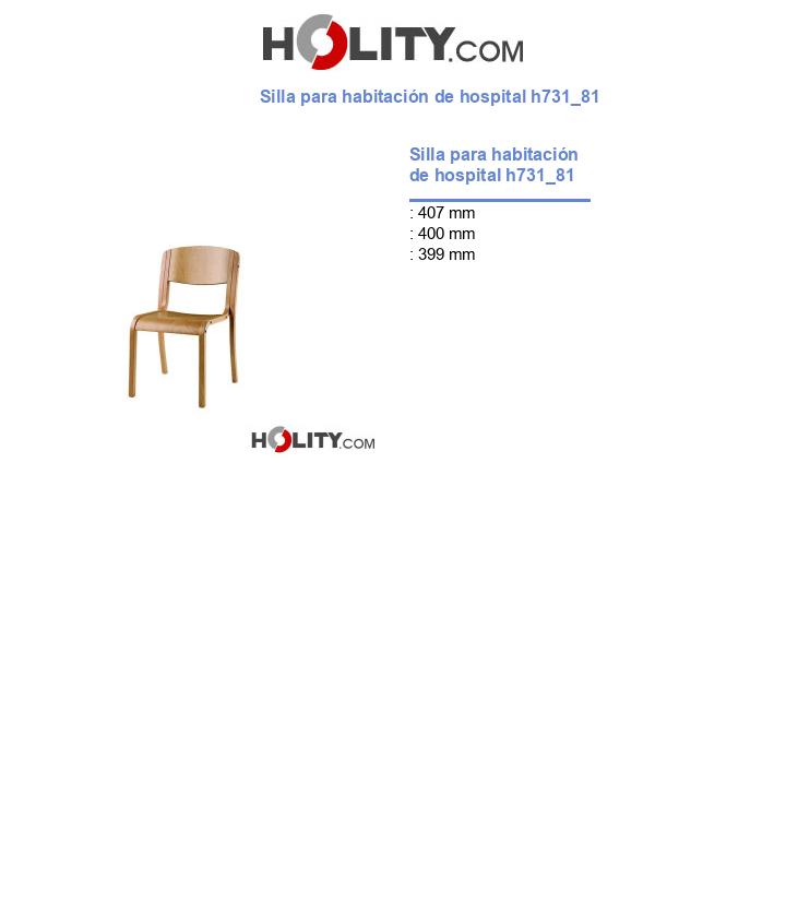 Silla para habitación de hospital h731_81