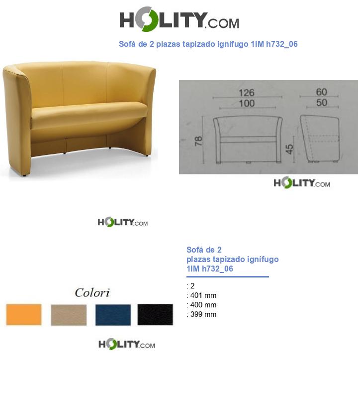 Sofá de 2 plazas tapizado ignÃfugo 1IM h732_06