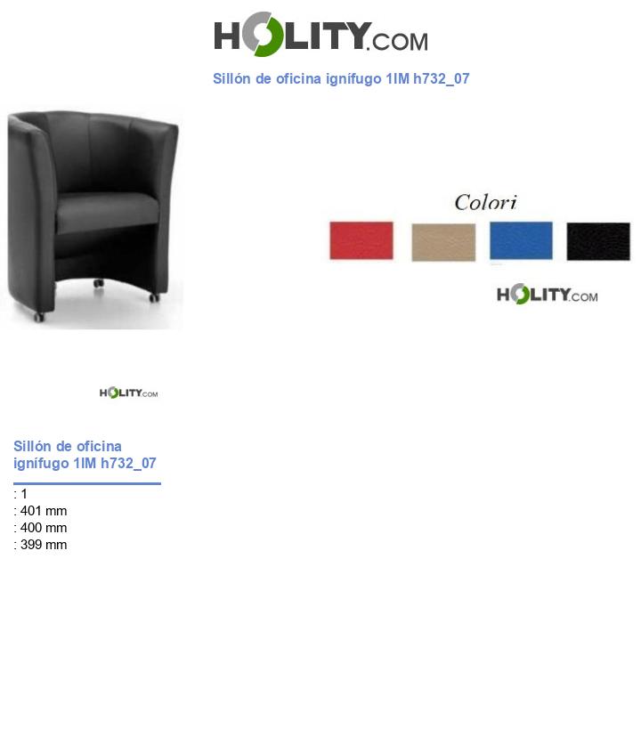 Sillón de oficina ignífugo 1IM h732_07