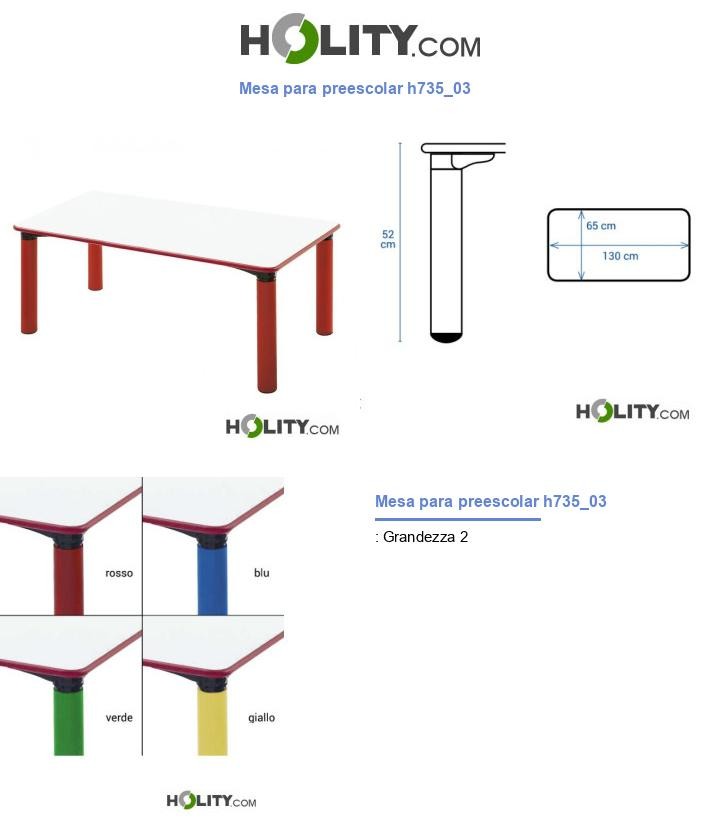 Mesa para preescolar h735_03
