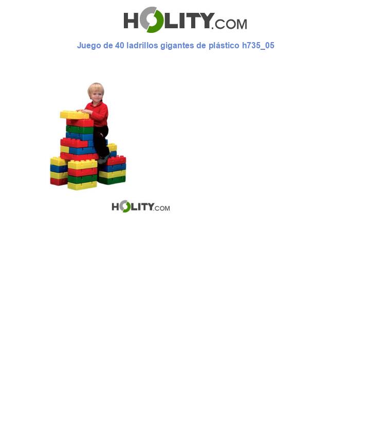 Juego de 40 ladrillos gigantes de plástico h735_05