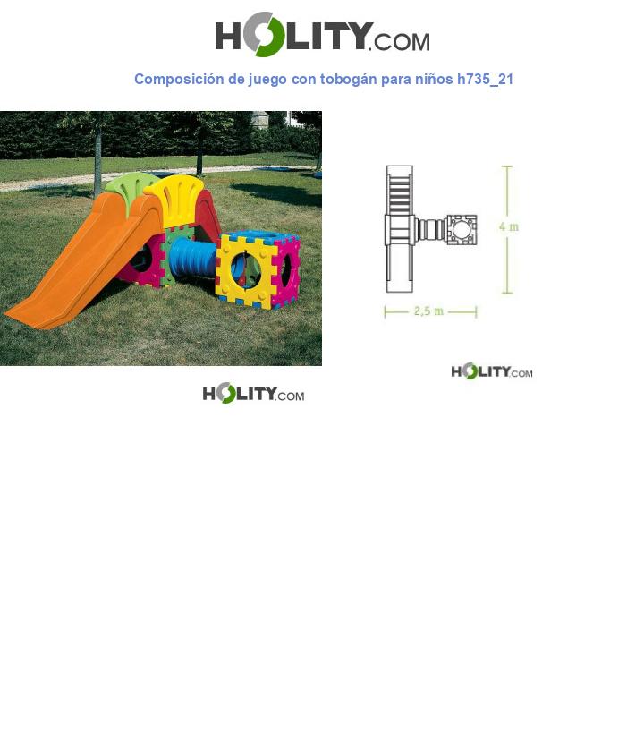 Composición de juego con tobogán para niños h735_21