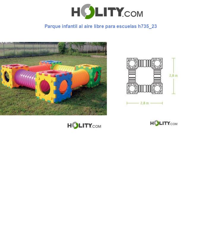Parque infantil al aire libre para escuelas h735_23