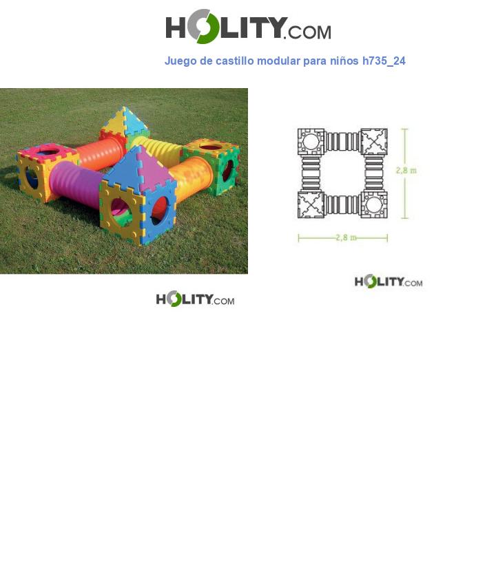 Juego de castillo modular para niños h735_24