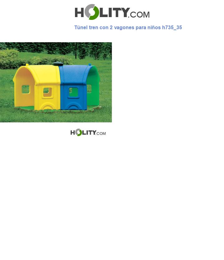Túnel tren con 2 vagones para niños h735_35