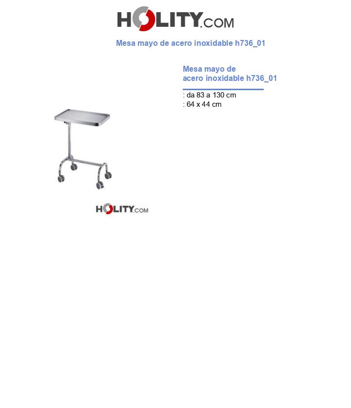 Mesa mayo de acero inoxidable h736_01