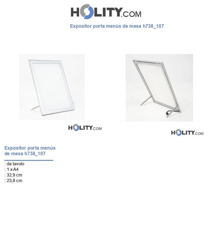 Expositor porta menús de mesa h738_107