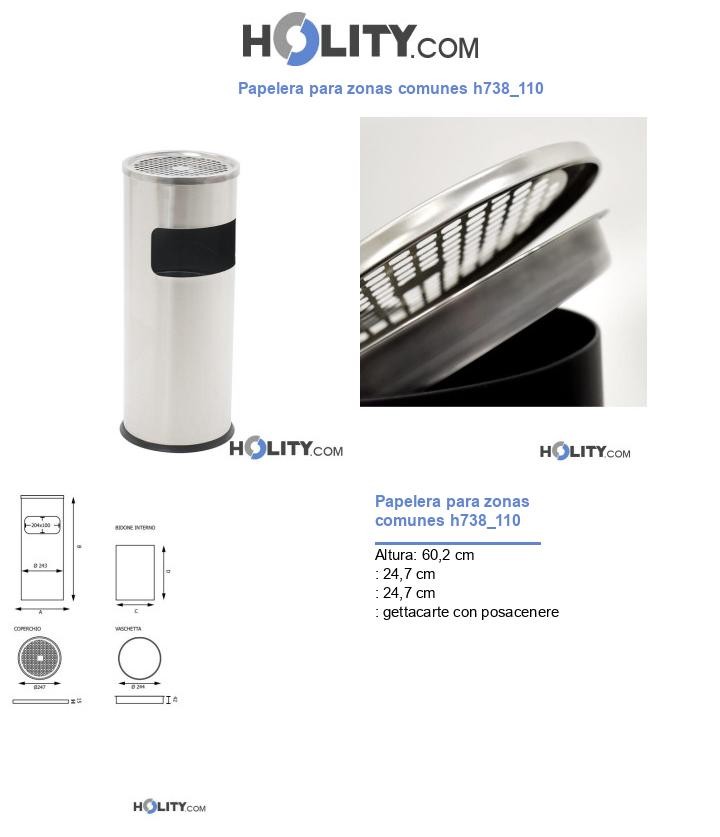 Papelera para zonas comunes h738_110