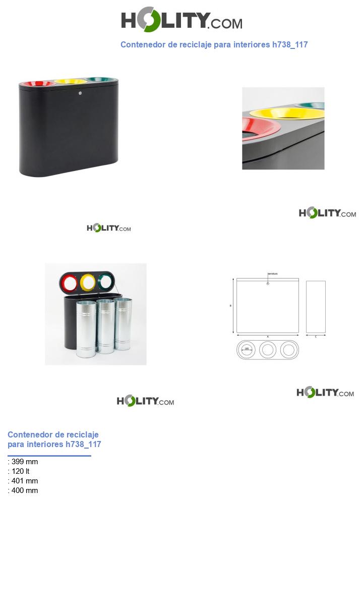 Contenedor de reciclaje para interiores h738_117