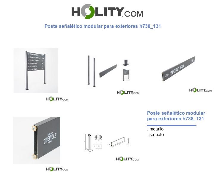 Poste señalético modular para exteriores h738_131