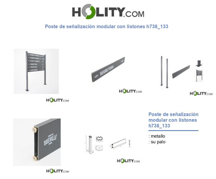 Poste de señalización modular con listones h738_133
